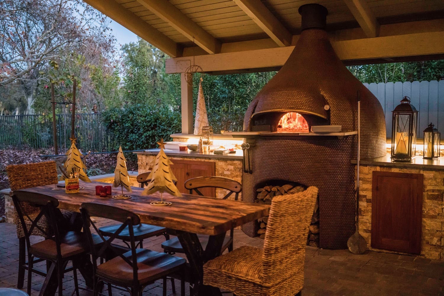 USA Oven on backyard